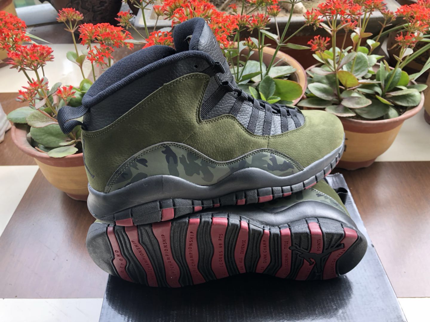 2019 Air Jordan 10 Green Black Red Shoes